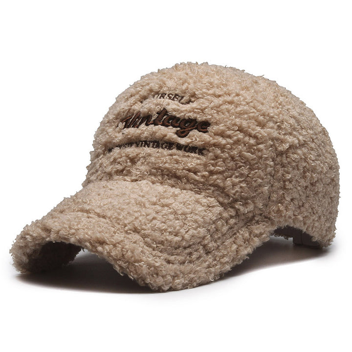 Women's Vintage-Inspired Plush Baseball Cap Bowlift