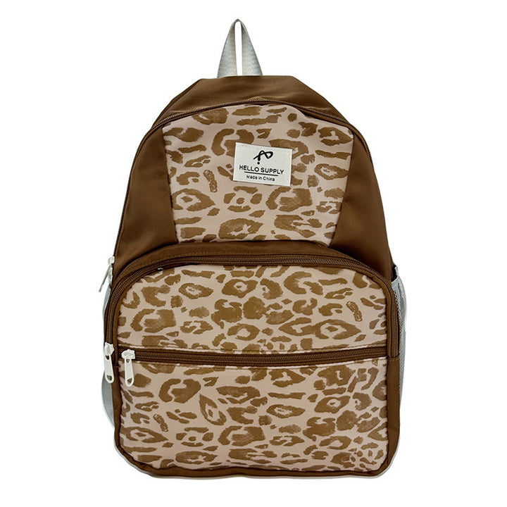 Stylish Leopard Print Backpack
