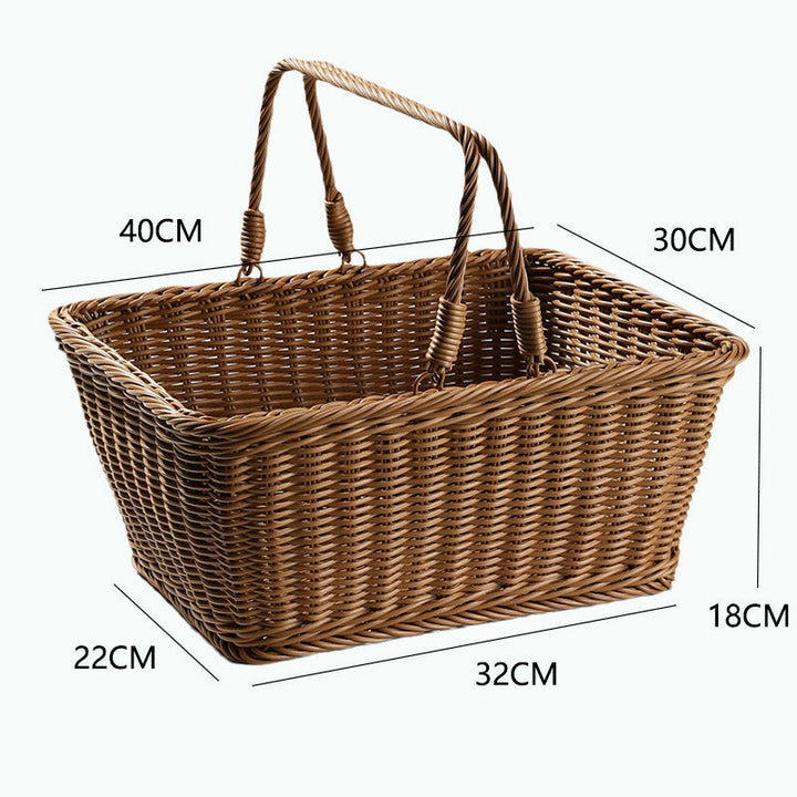 Unisex Handcrafted Basket with Sturdy Handles Bowlift