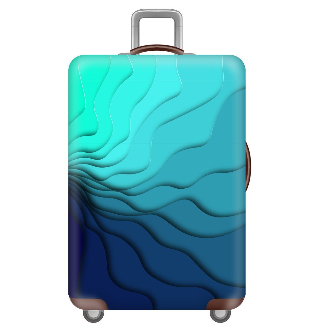 Unisex non-elastic suitcase cover with tropical leaf pattern, stretch protective cover for hard shell and soft case Bowlift
