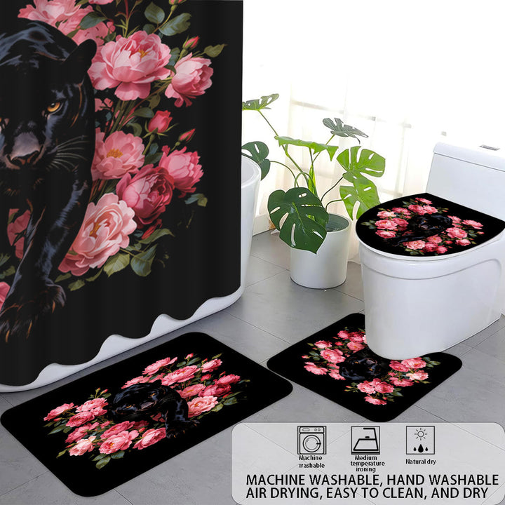 Autumn Leaves Digital Bathroom Set Bowlift