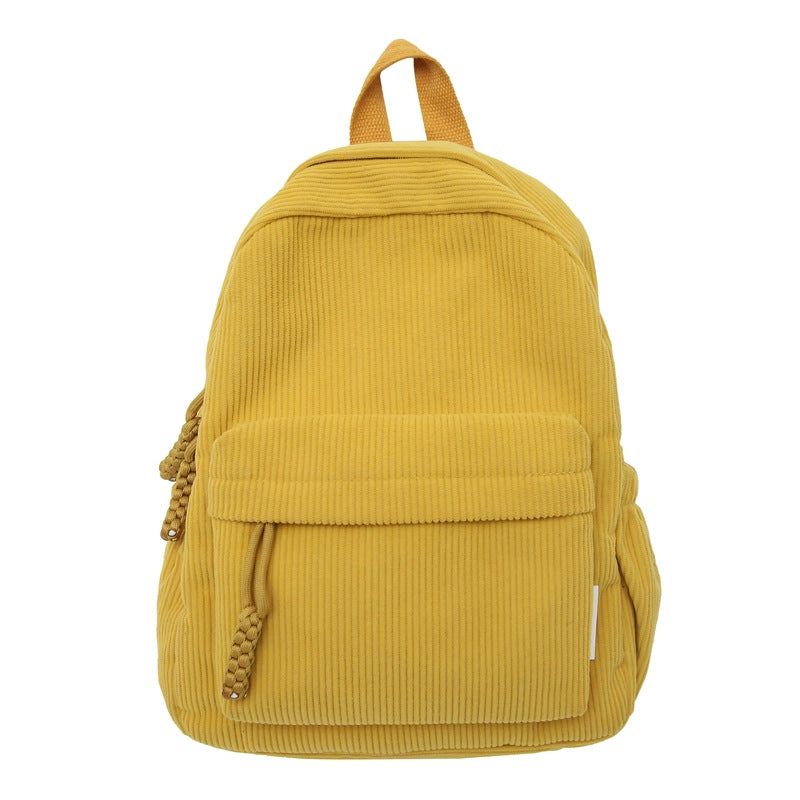 Corduroy Textured Mini School Backpack Bowlift