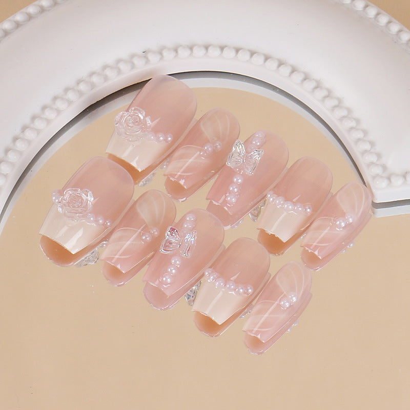 Ombre Press-On Nails with Glossy Finish Bowlift