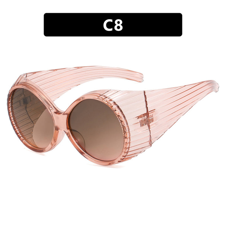 Women's extravagant sunglasses with curved frame Bowlift