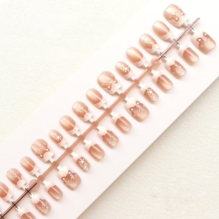 Artistic Holiday-Themed Press-On Nail Set Bowlift