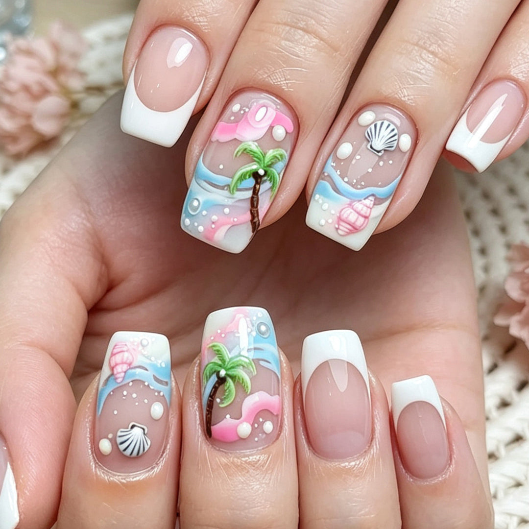 Tropical Ocean-Themed Nail Art Bowlift
