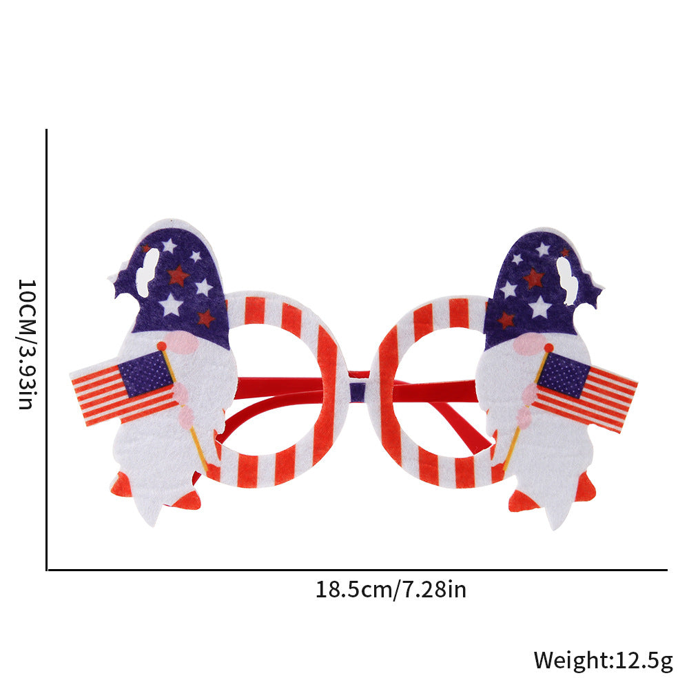Unisex nan novelty hand-shaped patriotic party eye glasses with finger-frame design Bowlift