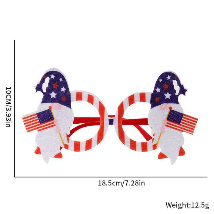 Unisex nan novelty hand-shaped patriotic party eye glasses with finger-frame design Bowlift