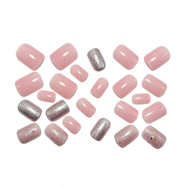 Glitter Artificial Nails Bowlift