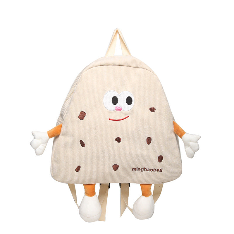 Cartoon Cookie-Shaped School Backpack Bowlift