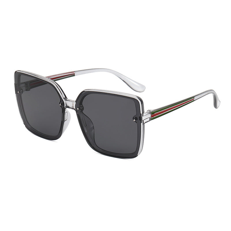 Women's Oversized Square Sunglasses with Contrasting Frame Bowlift