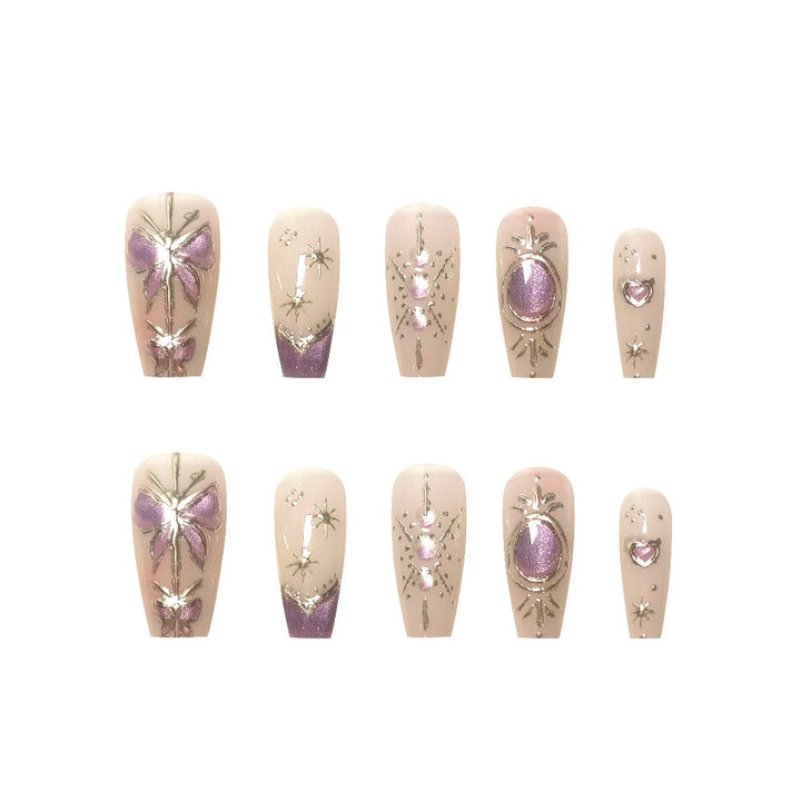 Artistic Press-On Nail Art Extensions Bowlift