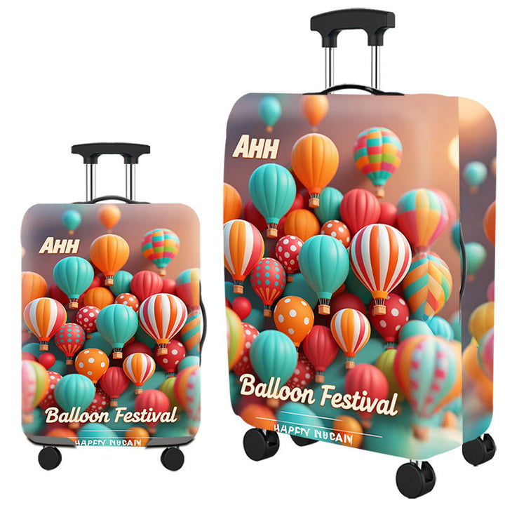 Tropical Leaf Print Hard Shell Luggage Bowlift