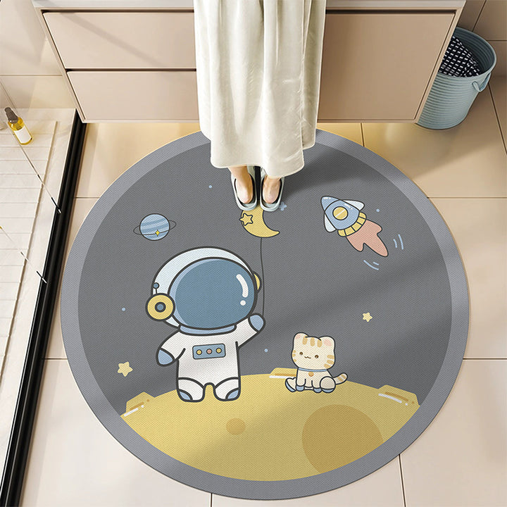 Round Decorative Bath Mat Bowlift