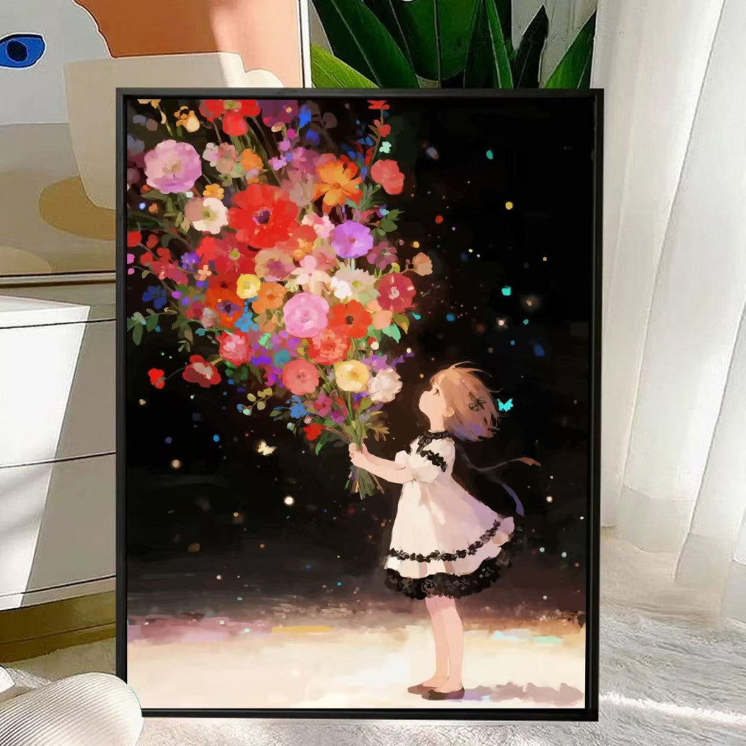 Charming Floral Bouquet Canvas Art Bowlift