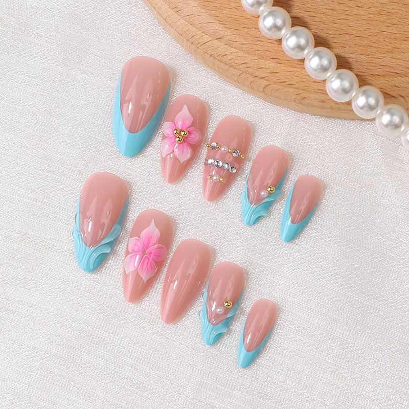 Creative Floral-Inspired Press-On Nail Set Bowlift