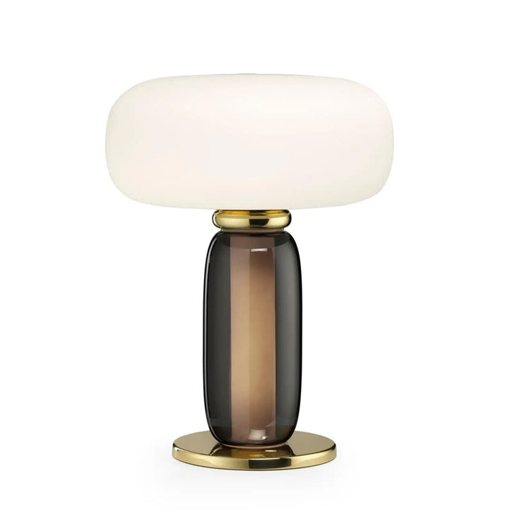 Decorative Glass Table Lamp with Elegant Gold Accents