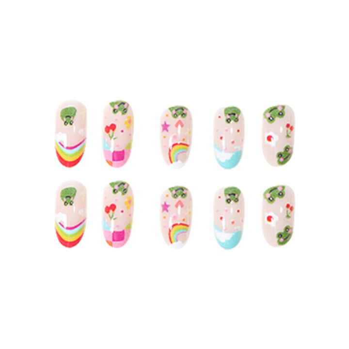 Artistic Press-On Nail Design Bowlift