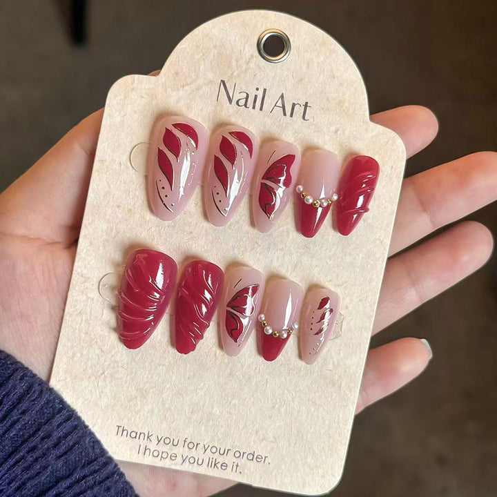 Elegant Press-On Nail Set Bowlift