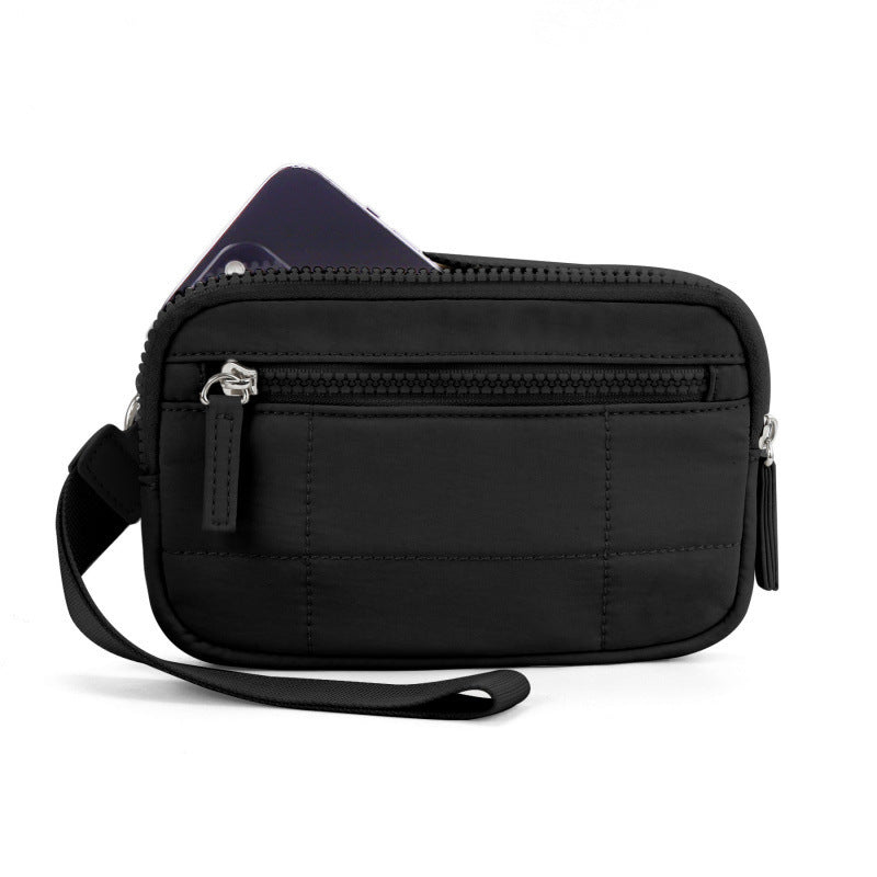 Quilted Nylon Phone Wristlet Crossbody Organizer Bowlift