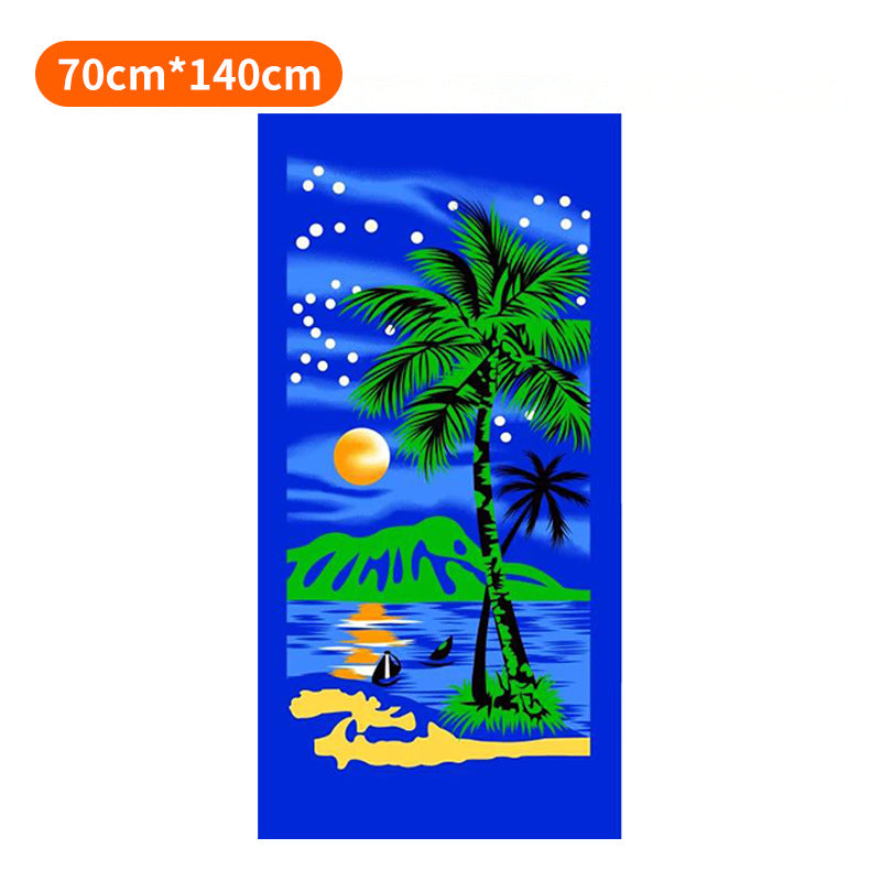 Beach towel with colorful stripe pattern Bowlift