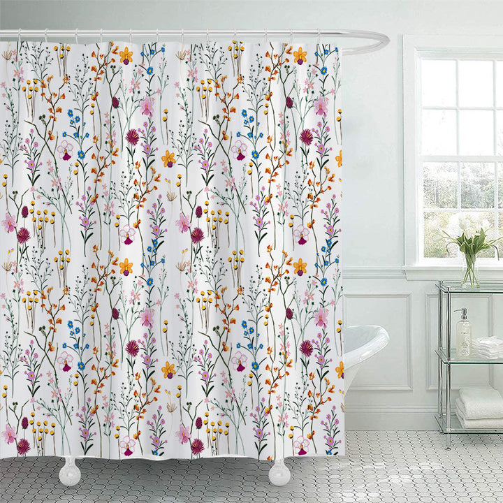 Botanical Illustration Shower Curtain Bowlift