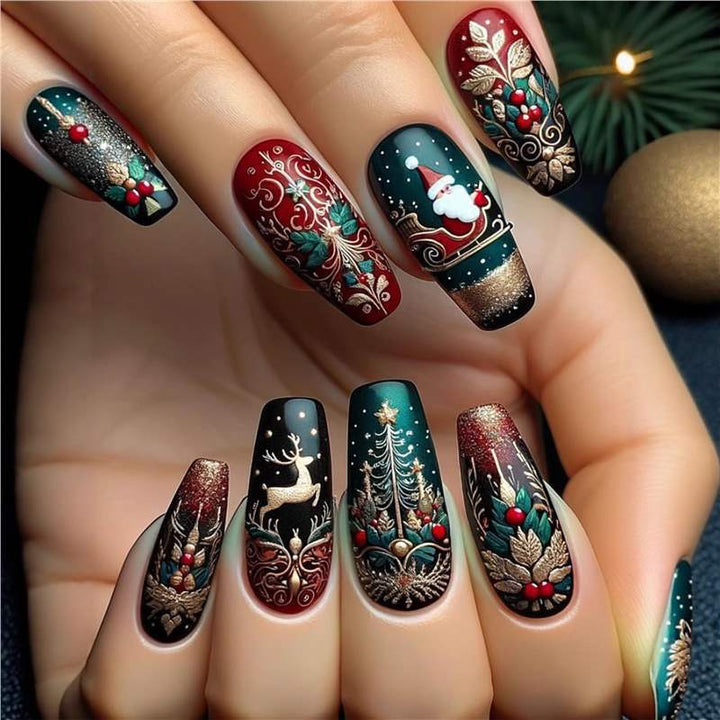 Festive Holiday Nail Art Set Bowlift