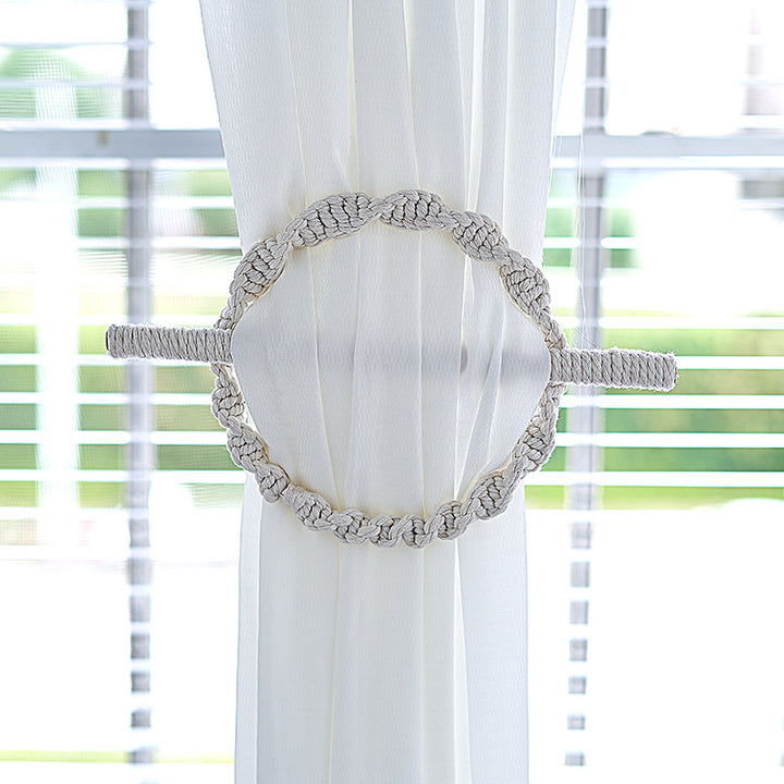 Macramé Curtain Tieback Holder Bowlift