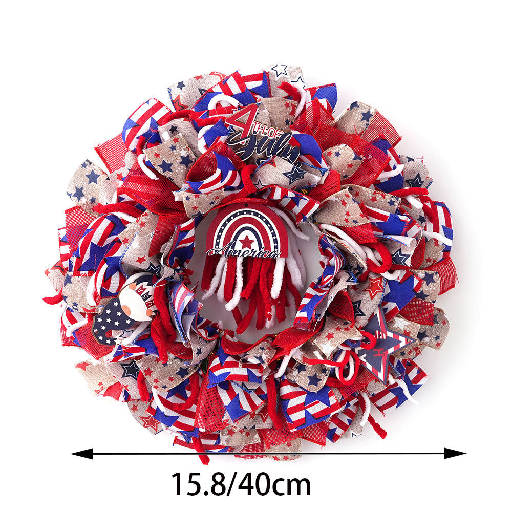 Unisex nan festive door and wall wreath made of foam roses and wrapped textile ribbon Bowlift