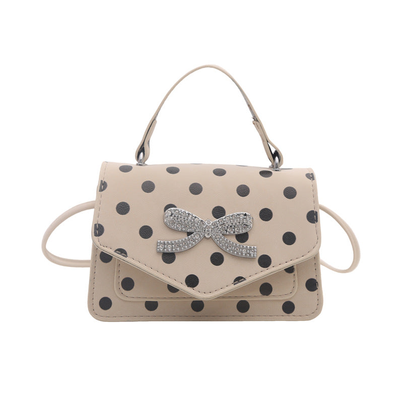 WoElegant Polka Dot Handheld Satchel Bag Bowlift