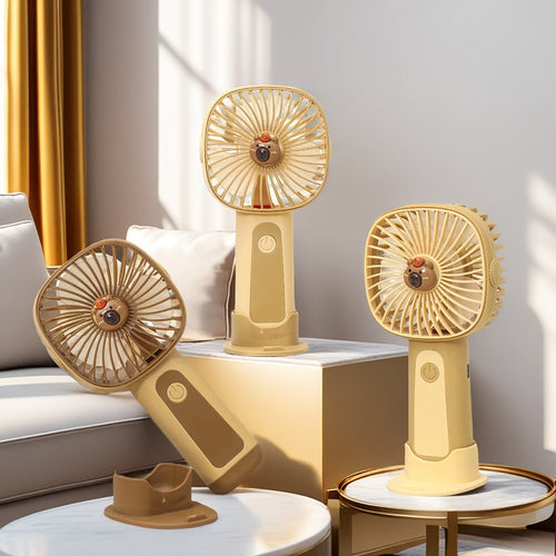 Ladies Compact Hand Fan with Spray Function and USB Charging Option Bowlift