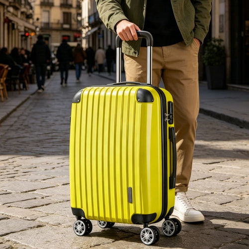 Unisex High-Durability Hard Shell Wheeled Suitcase Bowlift