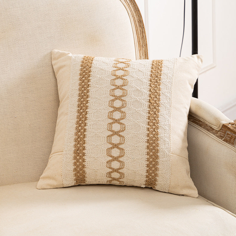 Textured Woven Decorative Cushion