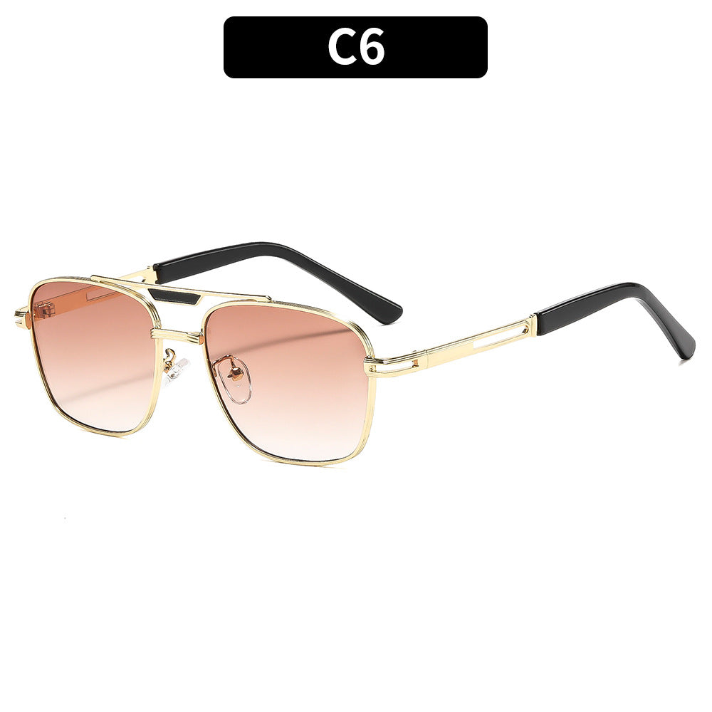 Elegant Geometric Square Frame Sunglasses