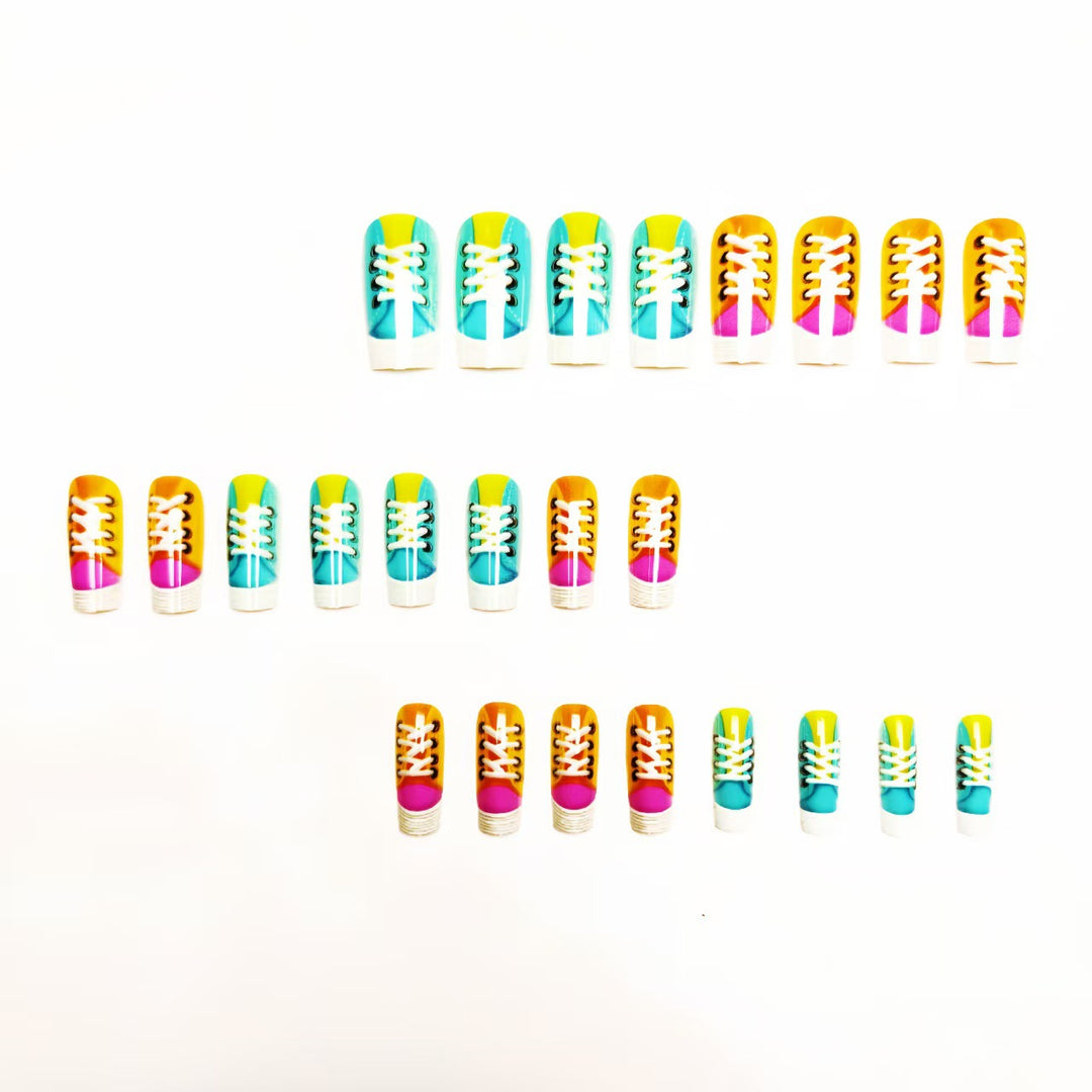 Creative Art Nail with Sneakers Design Bowlift