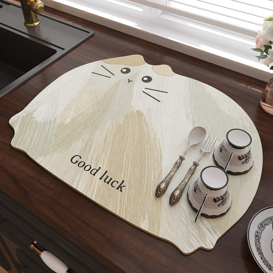 Cat-Themed Kitchen Table Mat Bowlift