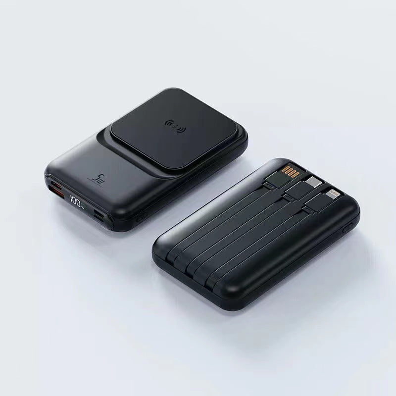 Portable Wireless Charger with Integrated Multi-Charging Station Bowlift