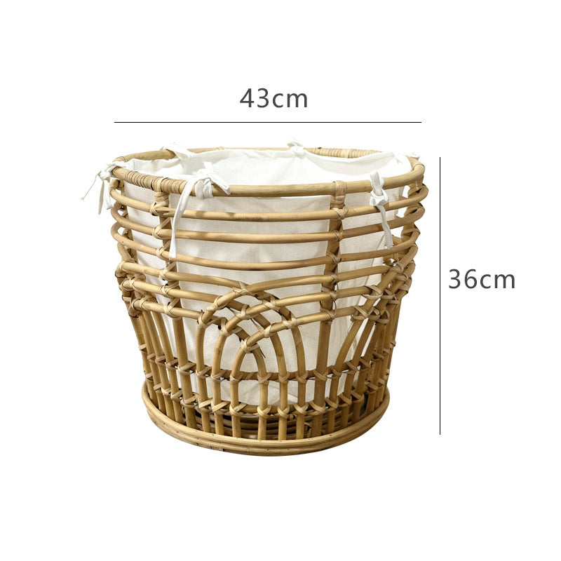 Handcrafted storage basket with fabric insert Bowlift