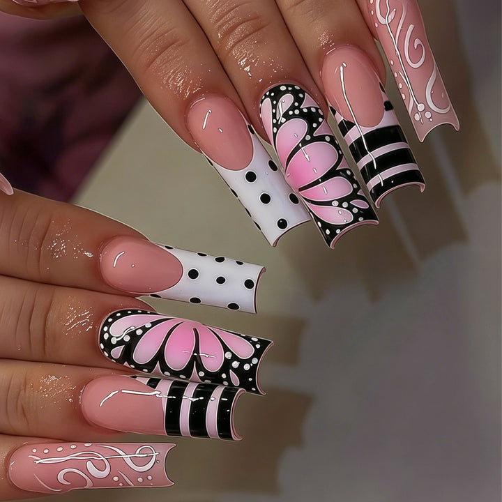 Artistic Butterfly Nail Design Bowlift