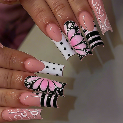 Artistic Butterfly Nail Design Bowlift