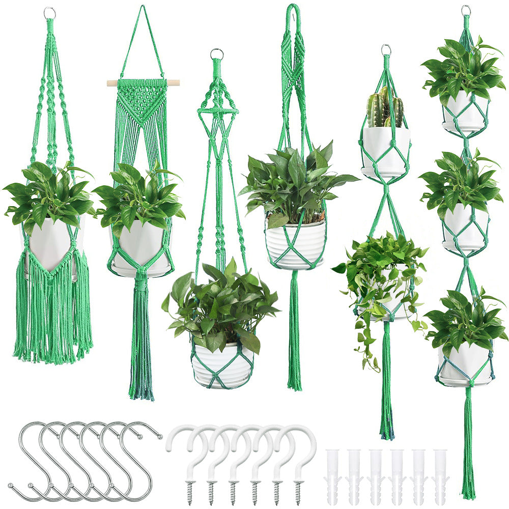 Macrame Plant Hanger Set Bowlift