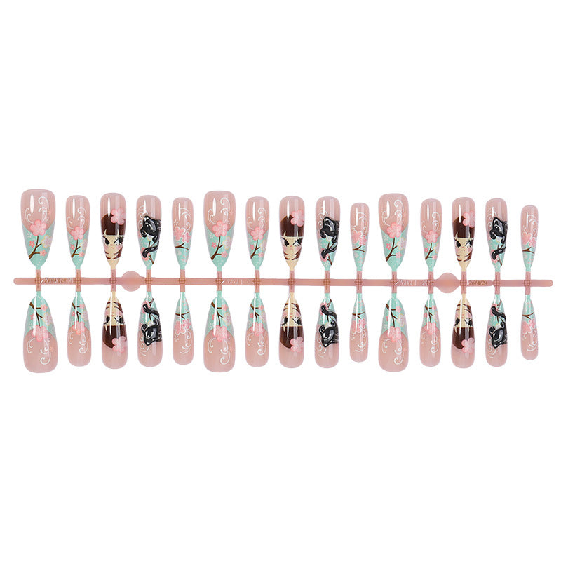 Artistic Press-On Nail Art Design Set Bowlift