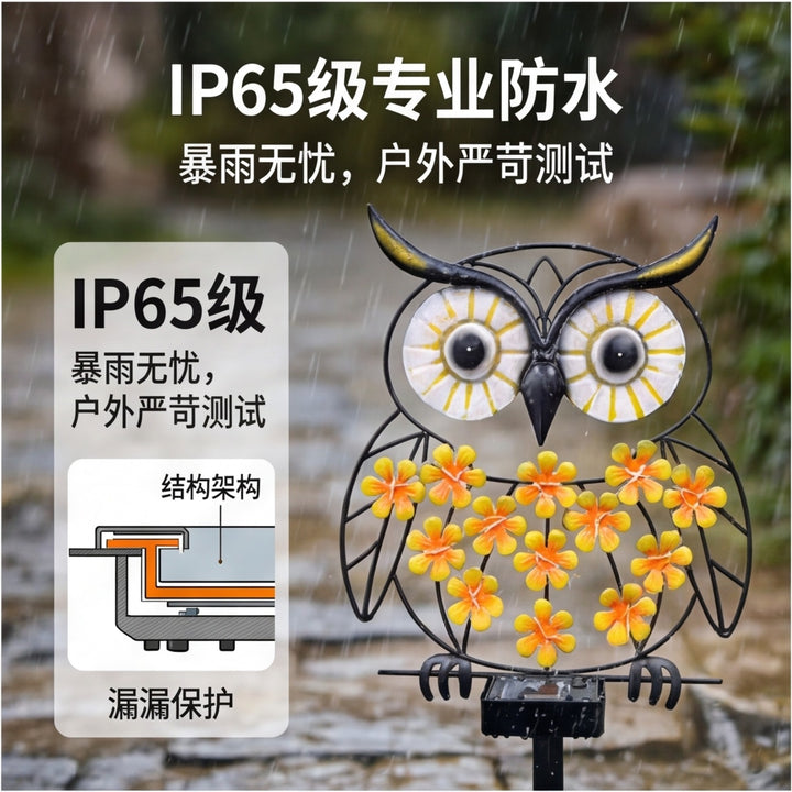 Decorative Metal Bee Wall Light With Integrated Fairy LED String And Solar Power Module Bowlift