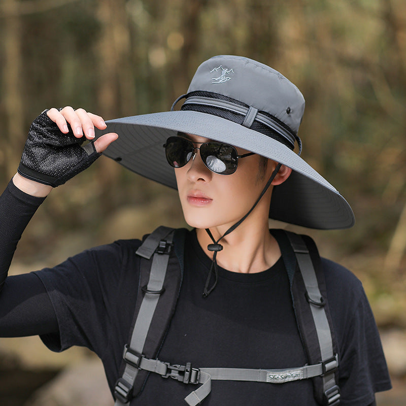 o Wide Brim Hiking Hat with UV Protection and Adjustable Chin Strap Bowlift
