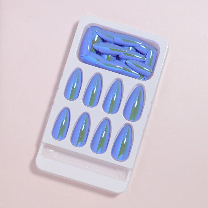 Elegant Glossy Almond-Shaped Press-On Nails Bowlift