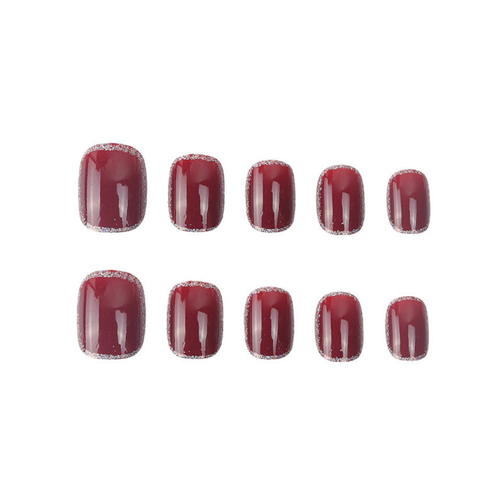 Elegant Glossy Press-On Nail Art Bowlift