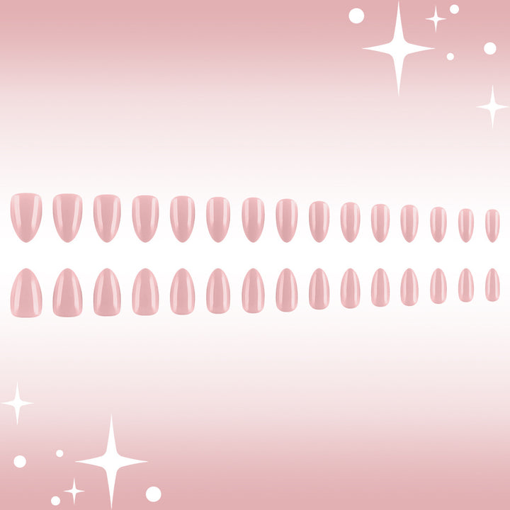 Elegant Almond-Shaped Gel Nail Set Bowlift