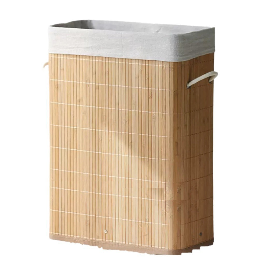 Natural Bamboo Laundry Basket with Lid Bowlift