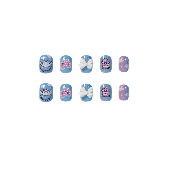 Creative nail art with bow and animal motifs Bowlift