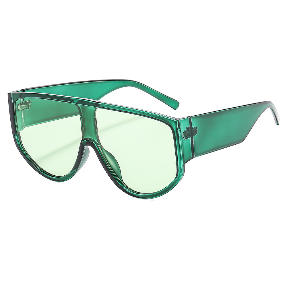 Women's fashion sunglasses with futuristic, transparent frame and large protection Bowlift